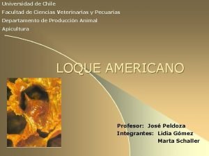 Universidad de Chile Facultad de Ciencias Veterinarias y