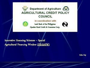 Agricultural credit policy council