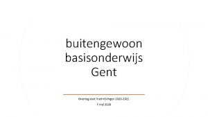 buitengewoon basisonderwijs Gent Overleg start inschrijvingen 2020 2021