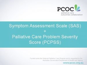 Palliative care problem severity score