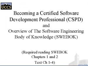 Certified software development professional