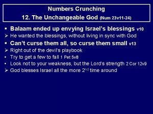 Numbers 23v23