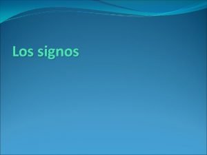 Indicios signos