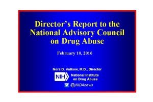 Directors Report to the National Advisory Council on