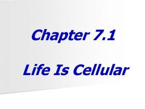 Section 7-1 life is cellular answer key