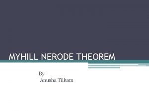 State myhill nerode theorem