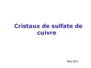 Cristal de sulfate de cuivre