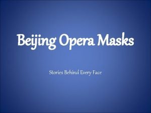 Peking opera masks