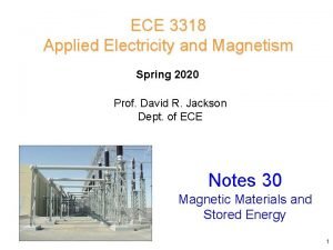 ECE 3318 Applied Electricity and Magnetism Spring 2020