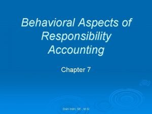 Aspects of responsibility