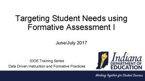 Formative assessment process
