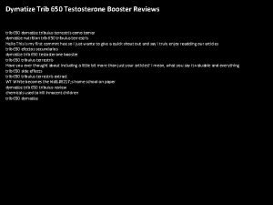Dymatize Trib 650 Testosterone Booster Reviews trib 650