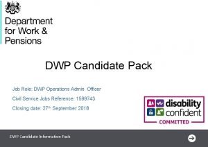 Admin officer dwp