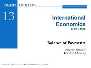 Introduction of balance of payment