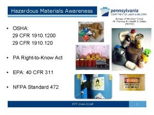 Pa-psfa-hazardous materials awareness