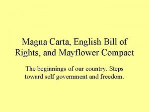 Magna carta and english bill of rights