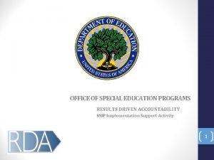 Results driven accountability in special education