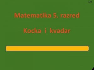 Volumen kocke i kvadra 5 razred