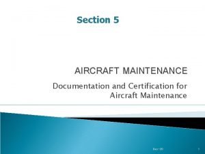 Aircraft maintenance manual example