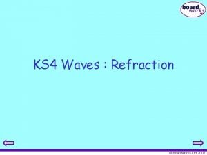 KS 4 Waves Refraction Boardworks Ltd 2002 By