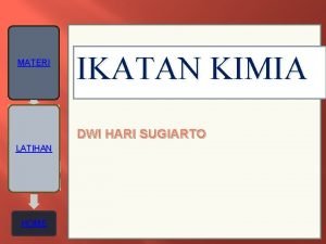 SK KD MATERI INDIKATOR IKATAN KIMIA MATERI LATIHAN