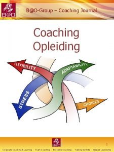 BOGroup Coaching Journal Coaching Opleiding 1 Corporate Coaching