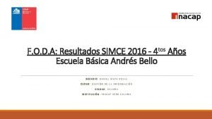 F O D A Resultados SIMCE 2016 4