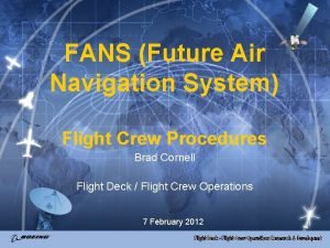 Fans future air navigation system