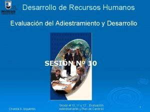 Desarrollo de Recursos Humanos Evaluacin del Adiestramiento y