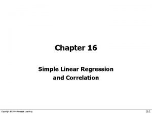 Useless regression chapter 16