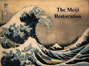 The Meiji Restoration Photograph Interpretation Compare and Contrast