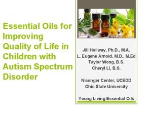 Essential Oils for Improving Quality of Life in
