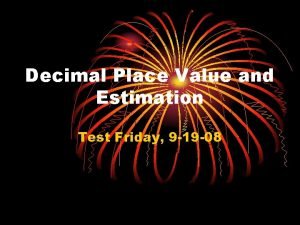Decimal place value test