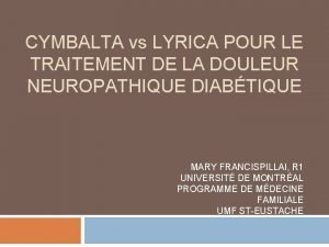 Cymbalta vs lyrica