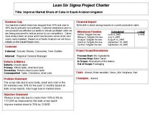 Charter lean six sigma
