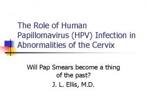 The Role of Human Papillomavirus HPV Infection in