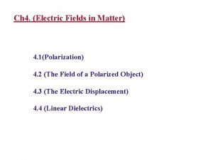 Electric susceptibility formula