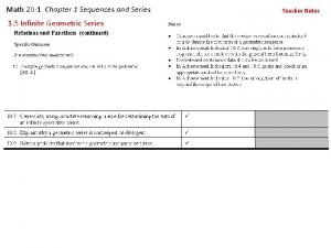 Chapter 1 sequences and series