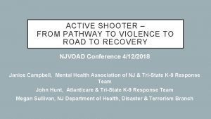 ACTIVE SHOOTER FROM PATHWAY TO VIOLENCE TO ROAD