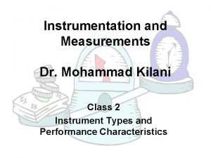 Non smart instruments