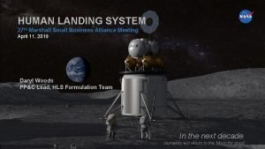 Human landing system