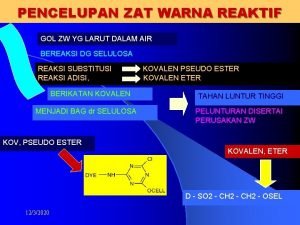 PENCELUPAN ZAT WARNA REAKTIF GOL ZW YG LARUT