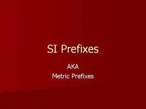 Si prefixes chart Si prefixes chart