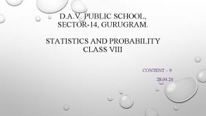 Statistics and probability class 8 dav
