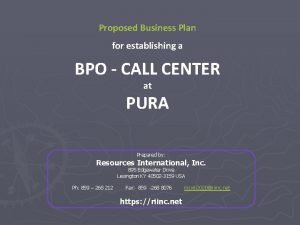 Business plan for bpo company