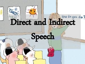 Direct and Indirect Speech Content I Introduction II