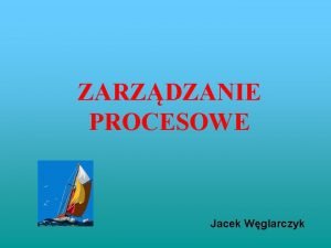 ZARZDZANIE PROCESOWE Jacek Wglarczyk DLACZEGO ZP Wymagania normy