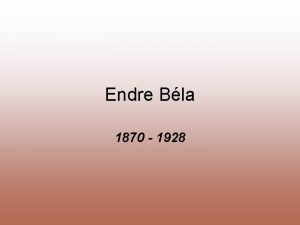 Endre Bla 1870 1928 Szegeden a Fekete Hzban