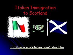 Italian immigration to scotland