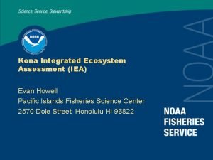 Kona Integrated Ecosystem Assessment IEA Evan Howell Pacific